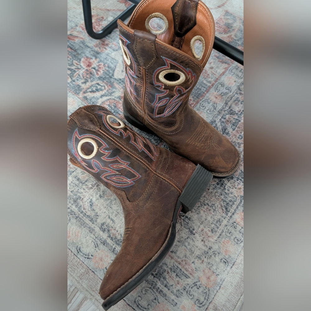Justin Tan Leather Western Boots